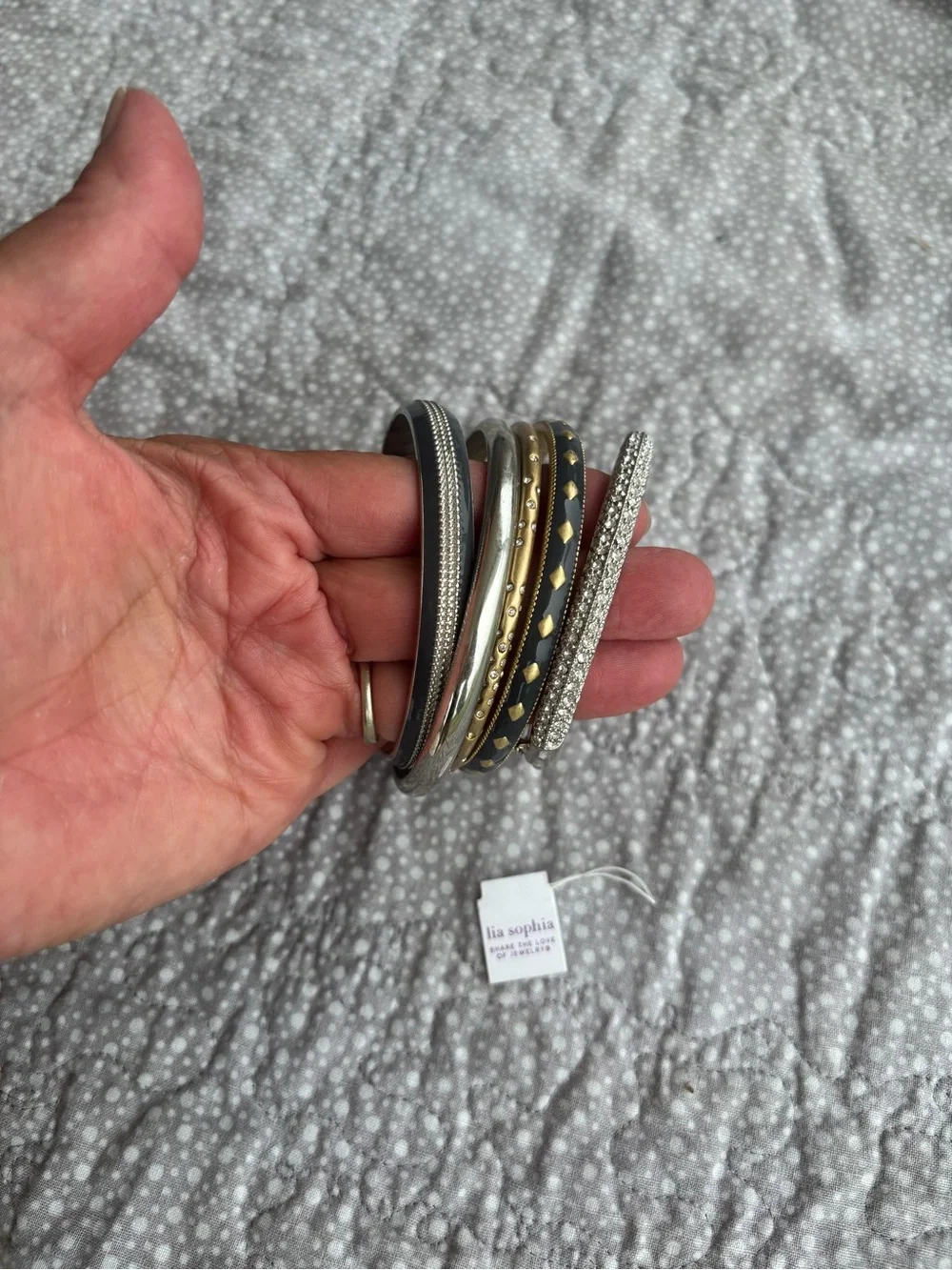 Lia Sophia Mixed Metal Gold and Silver Bracelet
